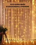 8 Fonksiyonlu Uzaktan Kumandalı Günışığı Perde Peri Led Dekoratif Işık-1