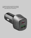 Araç Tipi Hızlı Şarj Adaptörü Type-C PD USB Çift Port Kompakt-2