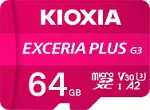 EXCERIA PLUS G3 64GB microSDXC Hafıza Kartı – UHS-I U3 V30 C10 A2, 210/90MB/s'ye Kadar, 4K+-2