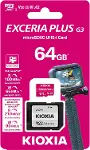 EXCERIA PLUS G3 64GB microSDXC Hafıza Kartı – UHS-I U3 V30 C10 A2, 210/90MB/s'ye Kadar, 4K+-1