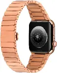 Apple İle Uyumlu Watch 42mm Kordon KRD-79 Metal Strap Kayış Rose Gold-2