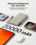 Taşınabilir Şarj Cihazı, 20.000 mAh USB-C Powerbank, 2 USB-C ve 1 USB-A Port, Dijital Pil Göstergesi-3