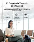 Taşınabilir Şarj Cihazı, 20.000 mAh USB-C Powerbank, 2 USB-C ve 1 USB-A Port, Dijital Pil Göstergesi-8