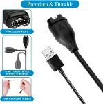 Garmin ile Uyumlu USB Şarj Kablosu – Active S, Epix, Fenix, Forerunner, Venu, Vivoactive, Enduro, In-3