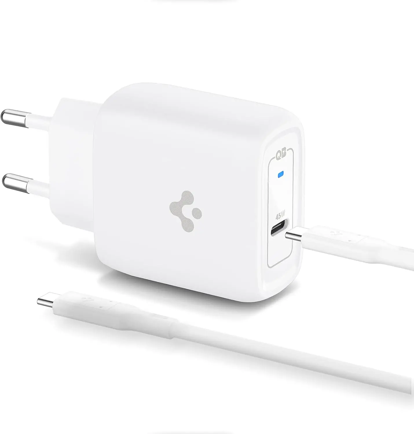 45W USB-C Hızlı Şarj Aleti + Örgü Şarj Kablo PPS 2.0 Desteği / Isı Düşürücü GaN Pro Akım Korumalı Gü