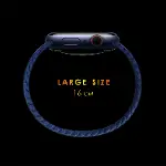 Apple Watch Series 9 41mm için Kordon, (Large Size, 160mm) Knitted Fabric Single Loop Sarı [Watch Se-3