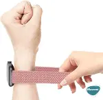 Apple Watch Series 9 41mm için Kordon, (Large Size, 160mm) Knitted Fabric Single Loop Sarı [Watch Se-5