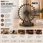 BÜYÜK AIN DUBAİ METALİK DÖNME DOLAP BİBLOSU - DEKORATİF SÜS EŞYASI KROM - BAKIR-2