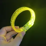 Sarı Led Işıklı Baskı Yapılabilen Pilli Bileklik Bilezik 1,5 cm Genişlik-3