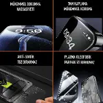 iPhone 17 Pro Max ile Uyumlu Hayalet (Privacy) Temperli Cam, Easy Fix Kolay Kurulum Serisi Yüksek Ka-7