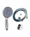 Spiral Hortumlu 4 Kademeli El Duşu Seti Duvar Askılı Banyo Duş Başlığı-4
