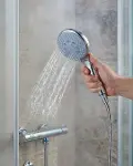 Spiral Hortumlu 4 Kademeli El Duşu Seti Duvar Askılı Banyo Duş Başlığı-1