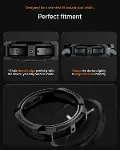 Galaxy Watch 9/8 (40mm) ile Uyumlu Kılıf Rugged Armor Matte Black - ACS10004-7