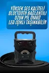 Işıklı Bluetooth Hoparlör Ses Bombası Taşınabilir Yüksek Ses Kaliteli Radyo Özelliği-1
