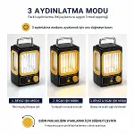SOLAR - GÜNEŞ ENERJİLİ USB ŞARJLI NOSTALJİ SOLAR LAMBA 1500mAh HS-234-1