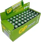 Batteries GP15G Greencell R6P/1215/AA Kalem Pil, 1.5 Volt, 40'lı Kutu, Yeşil/Sarı/Beyaz-1