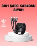 Çoklu USB Şarj Kablosu – 1,2m Hızlı Şarj, 3A Güçlü Akım-1