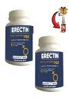 Erectin Max Erkeklere Özel Geliştirme 60'lı Destekleyici x 2 adet+Lustra Masaj Yağı ile 30 ml-1