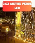 3x3 Metre Şelale LED Perde Işık İç Dış Mekân Dekorasyonu-1