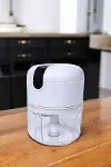 Şarjlı Mini El Rondosu Doğrayıcı Taşınabilir 250 ml Çelik Bıçaklı-4
