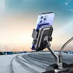 Motor,Motosiklet,Bisiklet ,Scooter İçin 360 Derece Dönebilen Dikiz Aynası Versiyonu Telefon Tutucu A-2