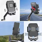 Motor,Motosiklet,Bisiklet ,Scooter İçin 360 Derece Dönebilen Dikiz Aynası Versiyonu Telefon Tutucu A-3