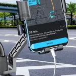 Motor,Motosiklet,Bisiklet ,Scooter İçin 360 Derece Dönebilen Dikiz Aynası Versiyonu Telefon Tutucu A-5