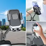 Motor,Motosiklet,Bisiklet ,Scooter İçin 360 Derece Dönebilen Dikiz Aynası Versiyonu Telefon Tutucu A-1