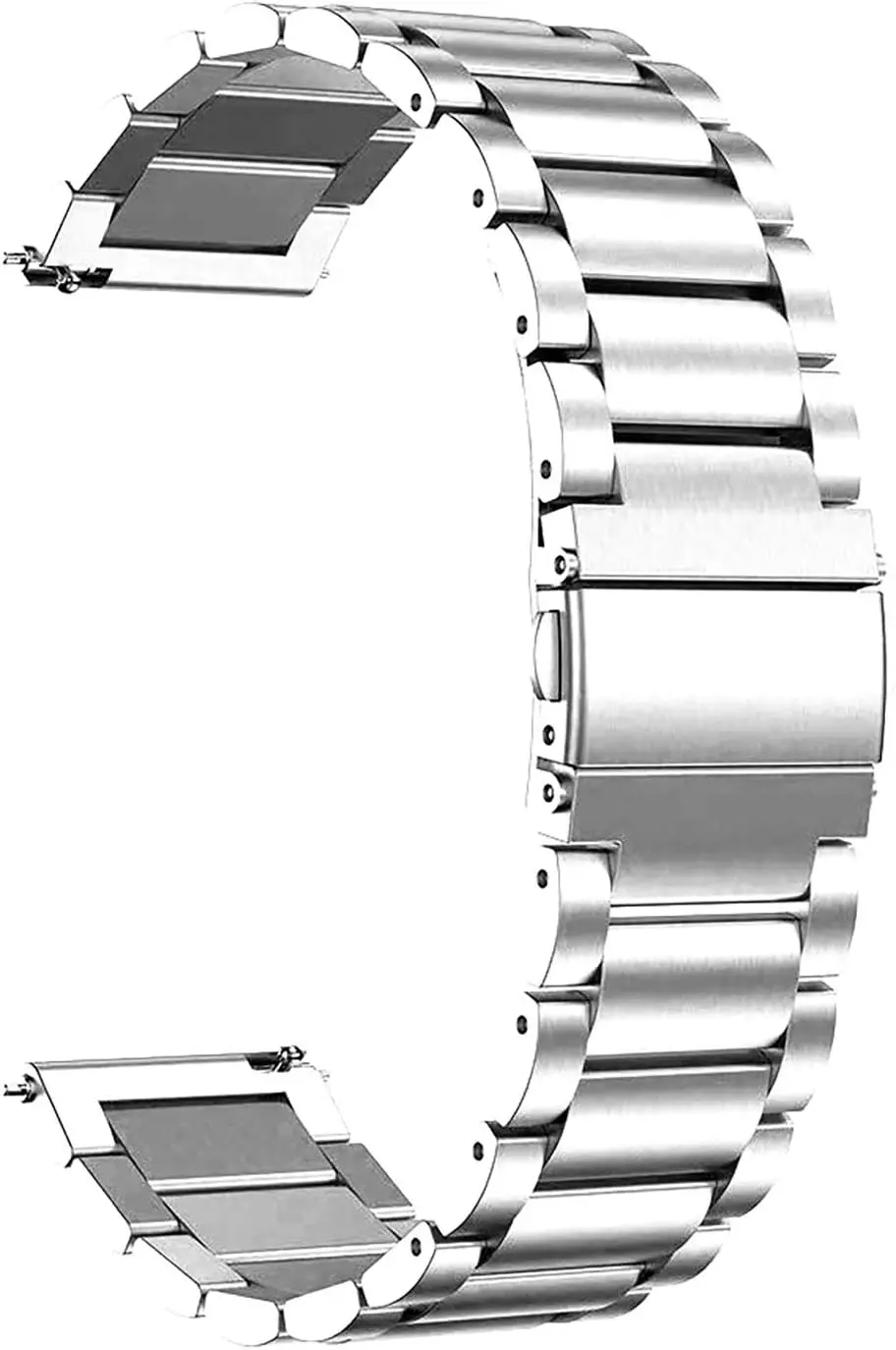 Amazfit Bip 3 Metal Stainless Steel Kordon (Amazfit Bip 3 ile Uyumlu Kordon, Akıllı Saat Kayışı)