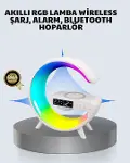 Başucu İçin Tasarlanmış Kablosuz Şarjlı Gece Lambası ve Bluetooth Ses Sistemi-1