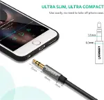 3.5 mm Jack Ses Aux Uzatma Kablosu, Siyah 5 Metre-8