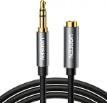 3.5 mm Jack Ses Aux Uzatma Kablosu, Siyah 5 Metre-1