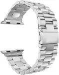 Apple Watch Ultra için Metal Stainless Steel Kordon Gümüş [Watch Ultra ile Uyumlu Kordon - Gümüş]-1