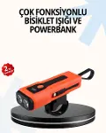 Powerbank Özellikli Bisiklet Işığı Dijital Göstergeli Led-1
