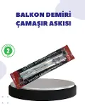 25x60 Balkon Askılığı Kare Demir Uyumlu Hava Dayanıklı Çamaşır Askısı-1