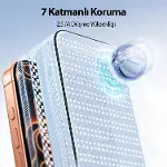 CAPPY [KOLAY KURULUM] iPhone 18 Pro Max / 17 Pro Max ile Uyumlu Ekran Koruyucu, Tam Kaplama Temperli-6
