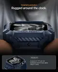 Apple Watch 46mm Seri 11/10 ile Uyumlu Kılıf & Kordon Kayış Rugged Armor Pro 2 Navy Blue - ACS10505-5