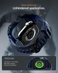Apple Watch 46mm Seri 11/10 ile Uyumlu Kılıf & Kordon Kayış Rugged Armor Pro 2 Navy Blue - ACS10505-6