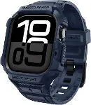 Apple Watch 46mm Seri 11/10 ile Uyumlu Kılıf & Kordon Kayış Rugged Armor Pro 2 Navy Blue - ACS10505-1