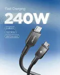 USB-C to USB-C 1.2 Metre Kablo 240W Güç/PPS 2.0 Super Hızlı Şarj / 40Gbps (E-Marker Çip) Data / 8K G-2