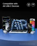 USB-C to USB-C 1.2 Metre Kablo 240W Güç/PPS 2.0 Super Hızlı Şarj / 40Gbps (E-Marker Çip) Data / 8K G-8