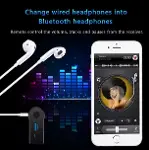 Mikrofonlu Bluetooth Ses Alıcı Araç ve Hoparlör İçin Aux Girişli Kablosuz Dönüştürücü Kiti-6