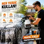 Polham Yeni Nesil 2L Şarjlı Otomatik Basınçlı Araç Yıkama Köpük Püskürtücü, Araç, Jant, Bahçe Yıkama-4