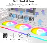 GF120R V2 ARGB 120mm Kasa Fanı - Şık ve Minimalist Tasarım, Yüksek Hava Akışı, Hidrolik Rulman, Sess-2