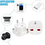 Kyrotech İngiltere’den AB’ye Seyahat Adaptörü, UK G Tip 3 Pin’den Avrupa E/F Tipi 2 Pin Priz Dönüştü-7