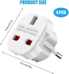 Kyrotech İngiltere’den AB’ye Seyahat Adaptörü, UK G Tip 3 Pin’den Avrupa E/F Tipi 2 Pin Priz Dönüştü-8