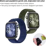 Huawei Watch Fit 3 / Fit 4 / Fit 4 Pro/Fit 5 / Fit 5 Pro Uyumlu Nylon Loop Velcro Kumaş Kordon - Nef-3