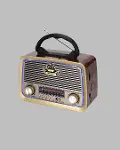 Taşınabilir Nostalji Radyo Bluetooth USB AUX Girişli-5
