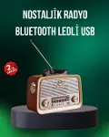 Taşınabilir Nostalji Radyo Bluetooth USB AUX Girişli-1