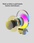 Astronot Tasarımlı Bluetooth Speaker ve Kablosuz Mikrofon Karaoke Seti-5